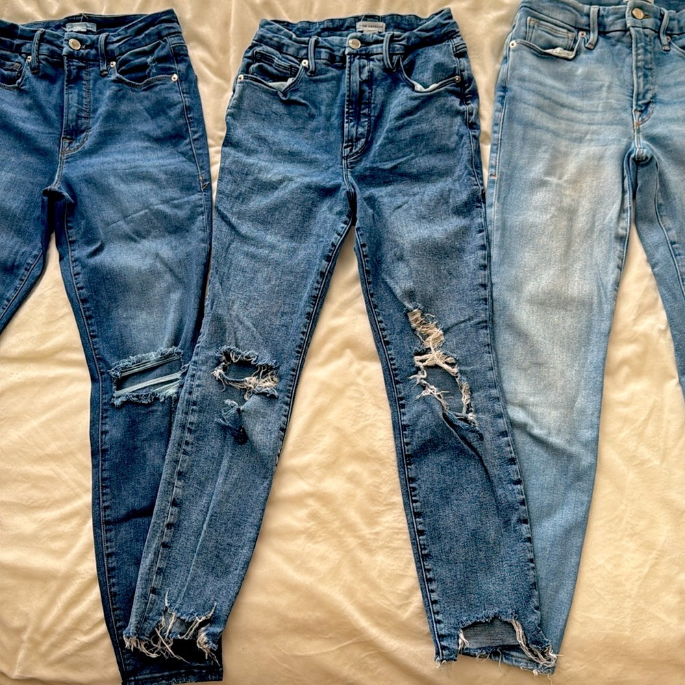 GOOD AMERICAN | Denim Skinny Jean Bundle of 3 | Size 4 / 27